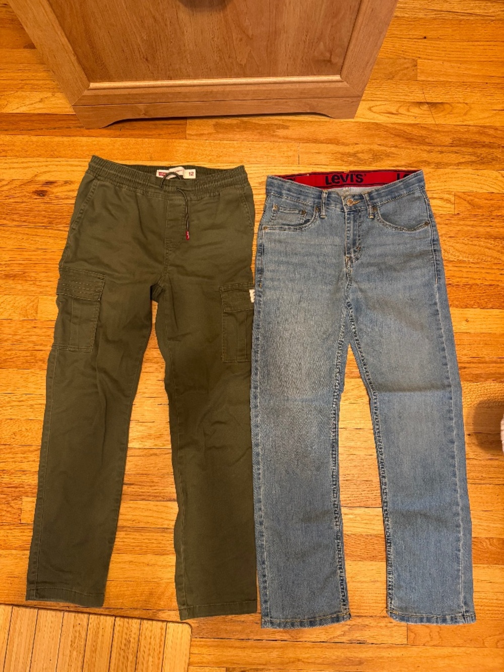Levi's Lot of 2 Boy's Cargo Pants Jeans-Size 12